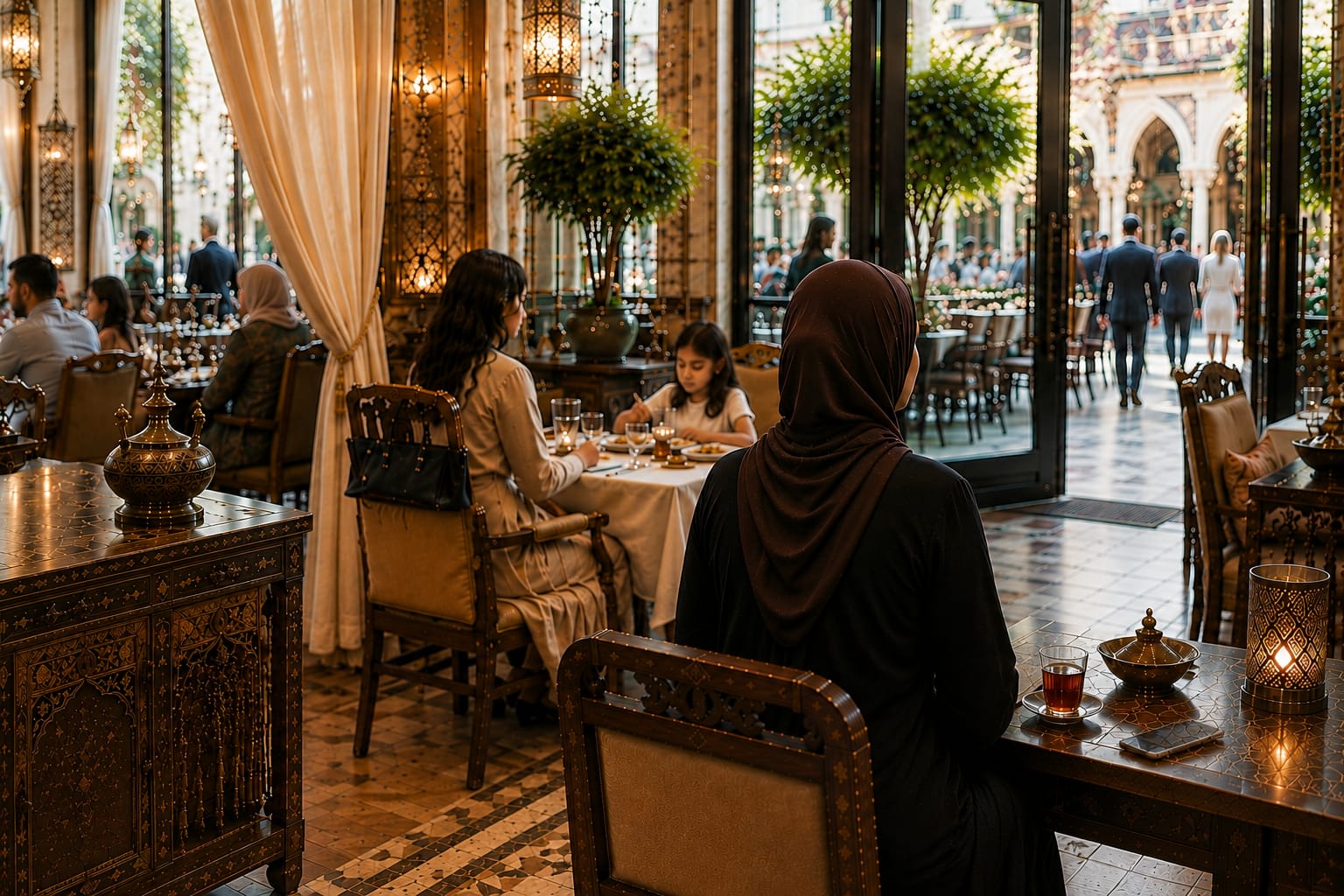 Protection professional in restaurant