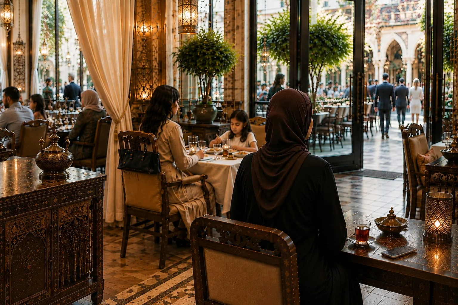 Protection professional in restaurant